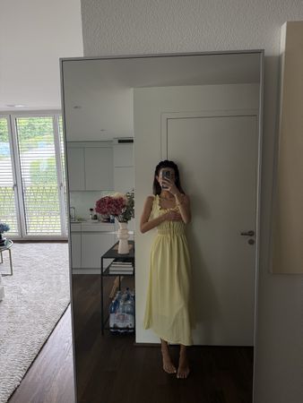 Light Yellow Summer Dress, Size S