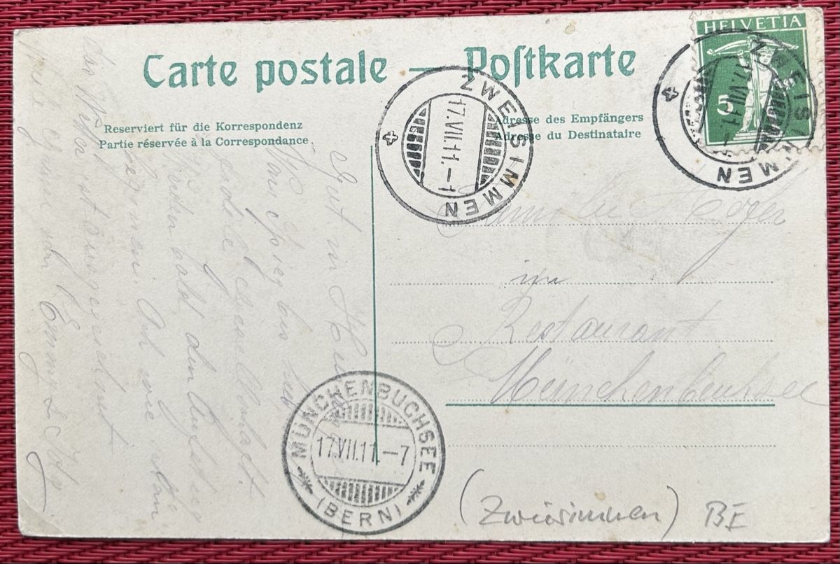 Cartoline postali: Auf der Alp Simmental  – Usato da Horw venduto da Tellbub 1