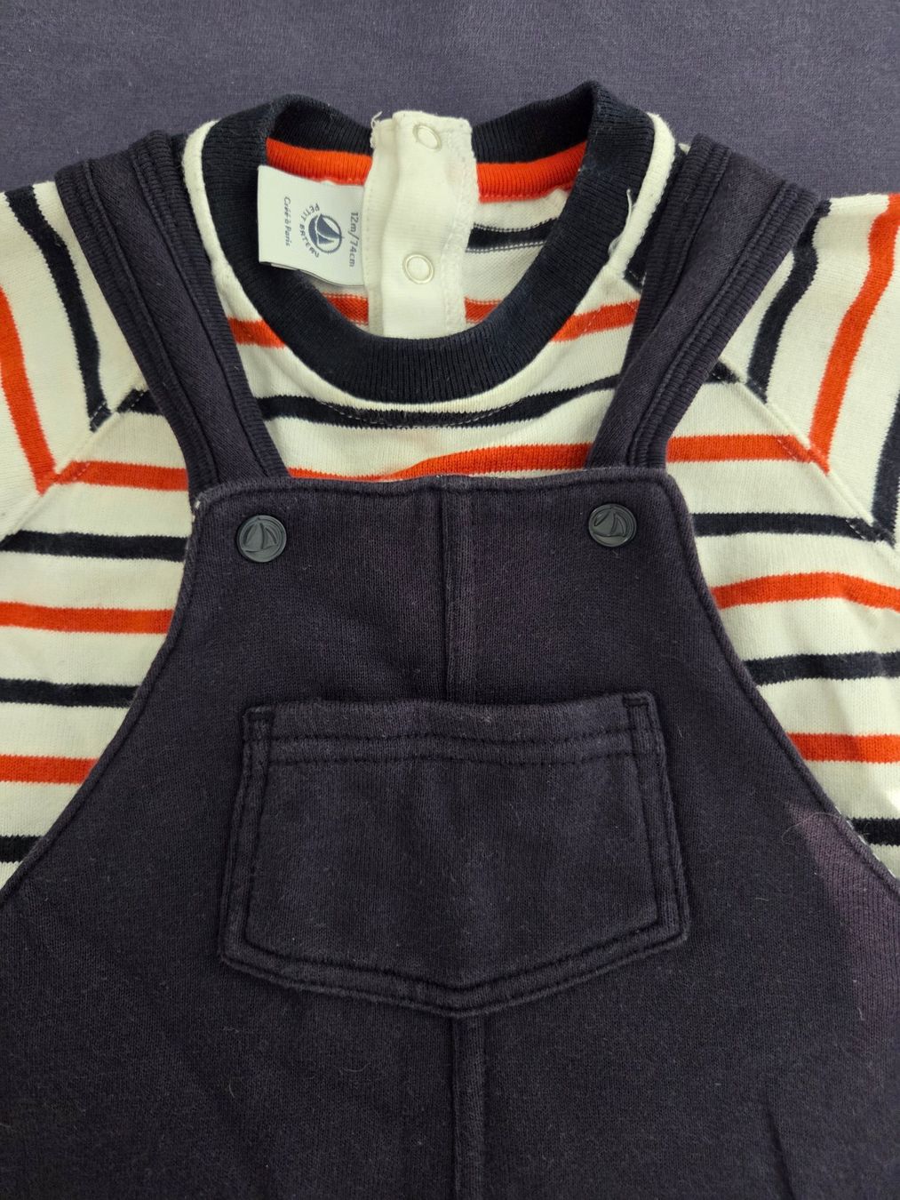 Petit Bateau Kleiderpakete & -sets: Set Pullover u. Latzhose von Petit Bateau Gr.74cm – Gebraucht aus Basel von kat_69z6 1