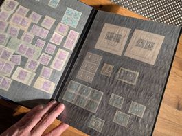 Schweizer Briefmarkenalbum - ca. 30 Seiten