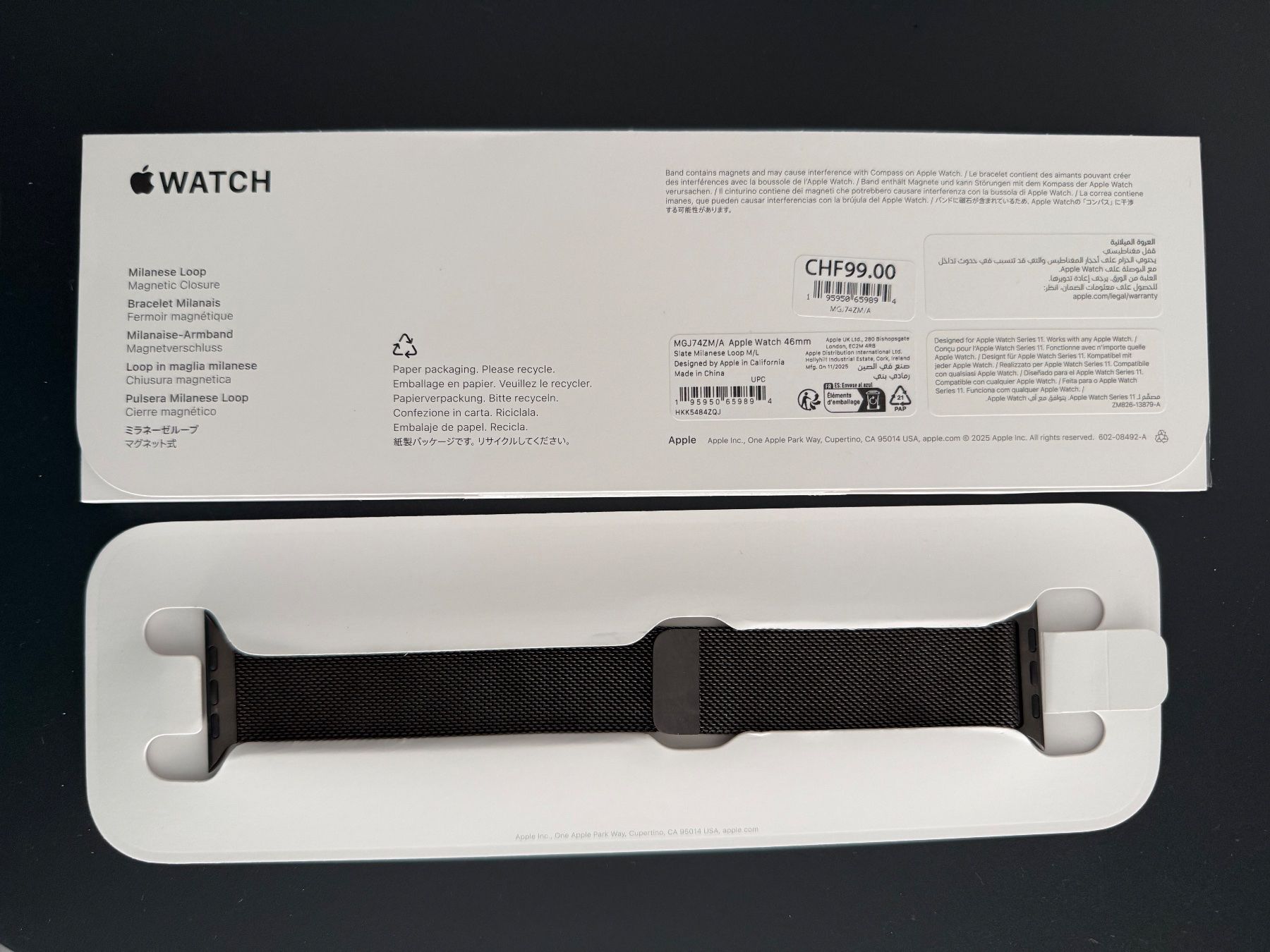 Apple Armbänder & -reifen: Original Apple Milanese Loop Armband M/L 46mm – Neu (gemäss Beschreibung) aus Unterseen von sunnybiene