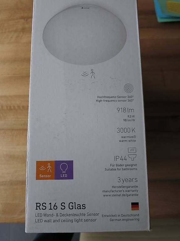 Steinel Lampadari & plafoniere: STEINEL Wand- und Deckenleuchte Sensor – Nuovo e nell'imballaggio originale da Oftringen venduto da Lakeland55 2