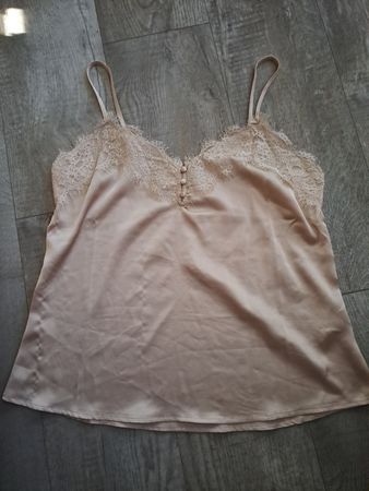 Spitzentop Chicoree beige Gr. M 
