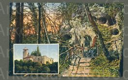 AK Farblitho Arlesheim BL Eremitage,Apollogrotte,Birseck1920