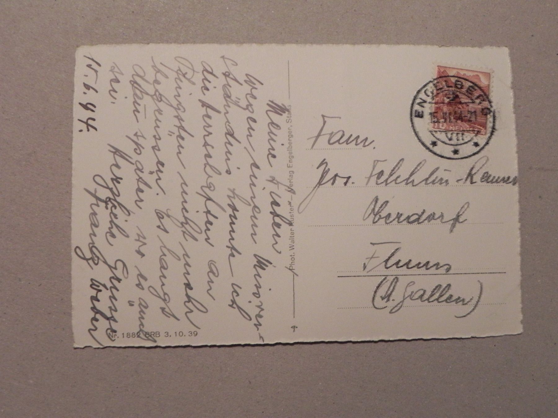 Cartoline postali: Karte Engelberg OW Schwebebahn Bahn – Usato da Siebnen venduto da krimsie 1