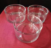 Runde dickwandige Glasschalen - 3 Stück