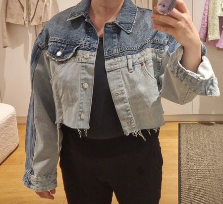 Zara Jacke Crop Denim Gr. M