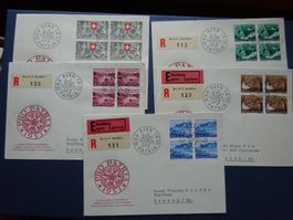 1953 Pro Patria FDC im 4er Block Illustriert