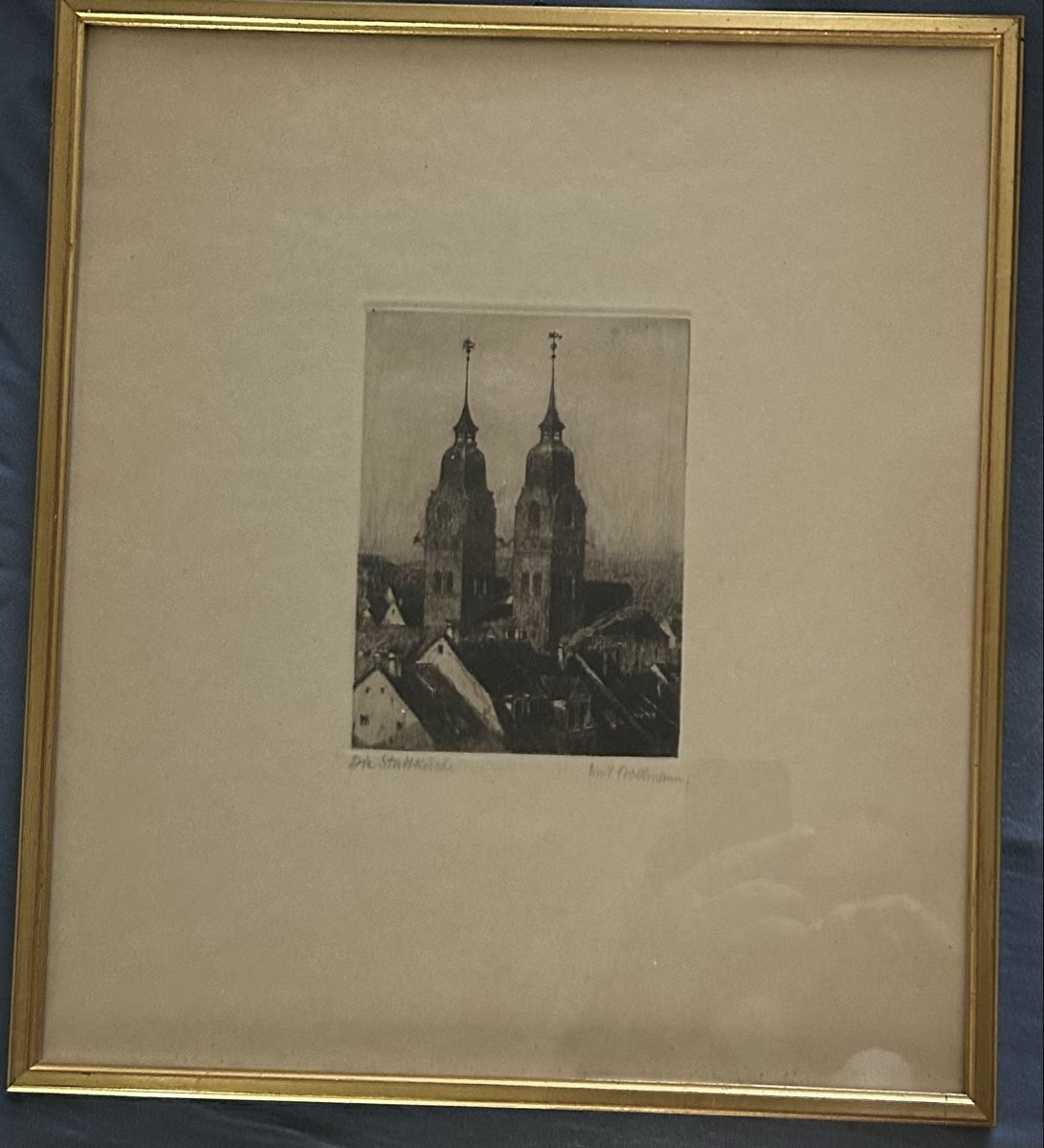 Dipinti: Zwei Radierungen Winterthur von Emil Bollmann – Usato da Frauenfeld venduto da Colonia64 4