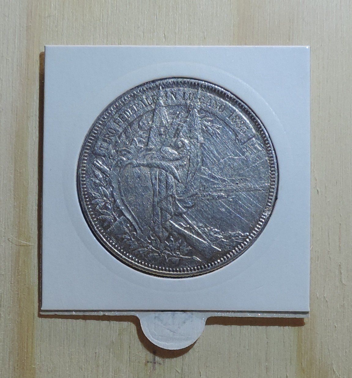 Alle Münzen: Schützenthaler 5 Fr.1883 Lugano – Gebraucht aus Gommiswald von Malediven2025 3