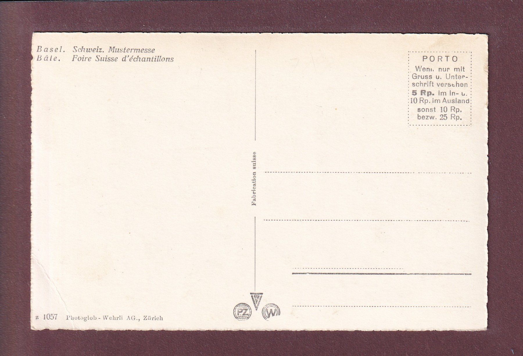 Cartes postales: BASEL - Mustermesse - Tram // Eckbug // – D'occasion à Pully par nicecards 1
