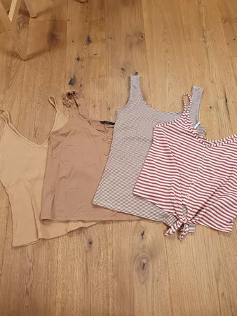 4er Set Tank Tops / Trägertops Gr. S/M Kleiderpaket