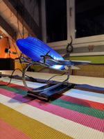 Vintage Luftschiff Lampe blau –DECO Design 1978 Sarsaparilla