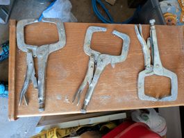 Lot de 3 pinces étau à mâchoires profondes