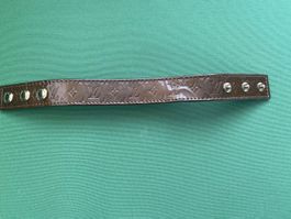 LOUIS VUITTON VIP Armband Bâle 2000, Vernis Monogram, bronce