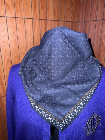 MCM Vintage Tuch 45x45 cm Schwarz Baumwolle