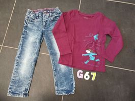 G67: Sweatshirt & Jeans Grösse 104