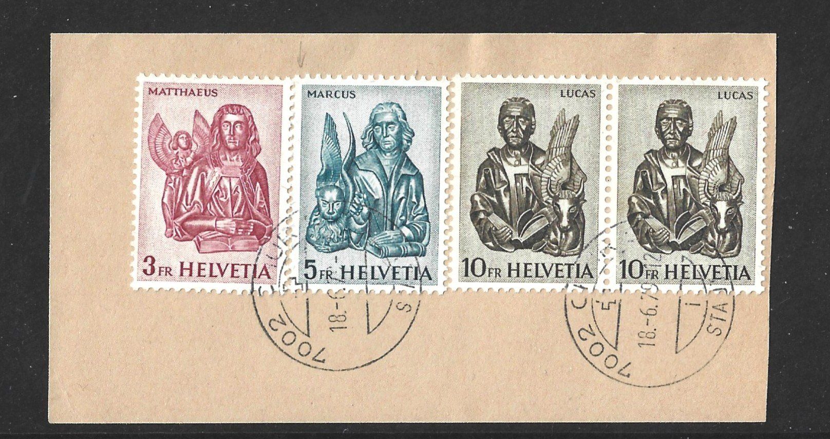 Tutti i francobolli: 1961 Evangelisten Briefausschnitt – Nuovo (secondo la descrizione) da Rheinau venduto da loxis