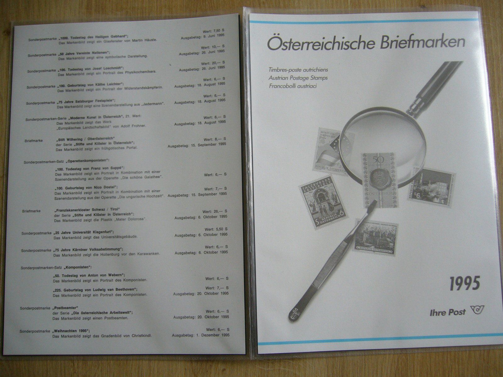 Tutti i francobolli: Österreich postfrisch 1993/1994/1995 – Usato da Wolhusen venduto da Curver9 5