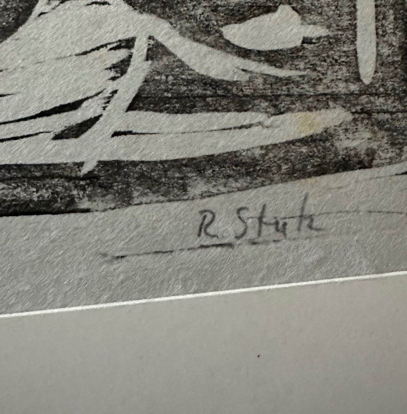 Xilografie: R.STUTZ LINOL ODER HOLZSCHNITT SIGNIERT – Usato da Gersau venduto da grafik-kunst 1