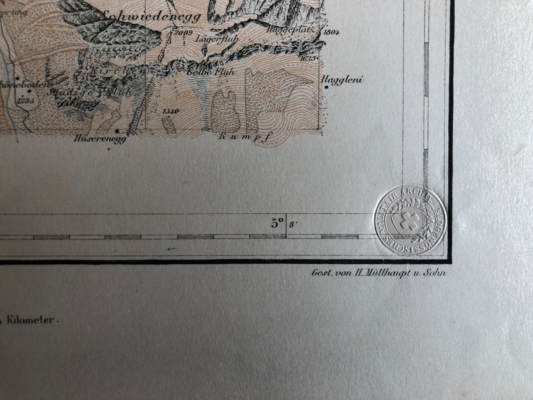 Landkarten & Atlanten: Siegfriedatlas Bl. 351: Gantrisch 1882 – Gebraucht aus Zürich von allp 8