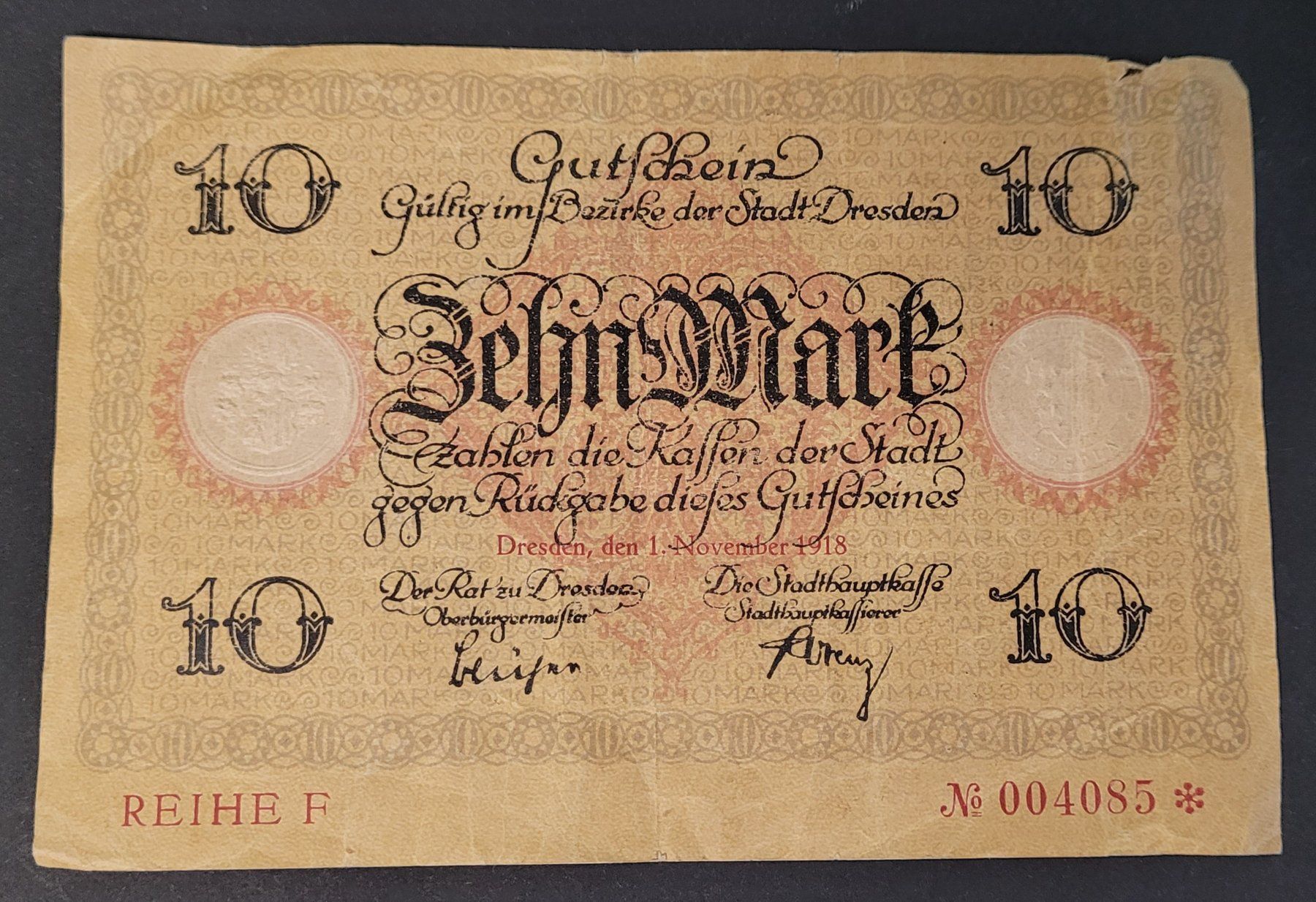 Banconote: 10 MARK / DRESDEN 1918 – Usato da Mumpf venduto da antonio_schweiz_961