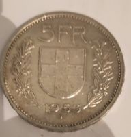 Moneta 5 Franchi Svizzera 1953 usata