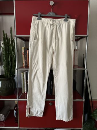 Prada white summer pants 52 L Prada Sport Vintage