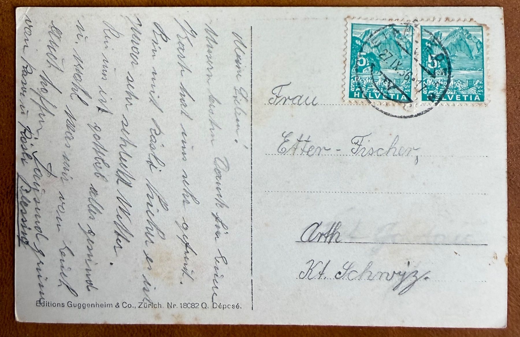 Ansichtskarten: Einsiedeln - Kloster 1936 – Gebraucht aus Lutry von Ediego 1