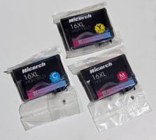Lot 3 HICORCH Kartuschen /Druckerpatrone EPSON, 16 XL, C+M+Y