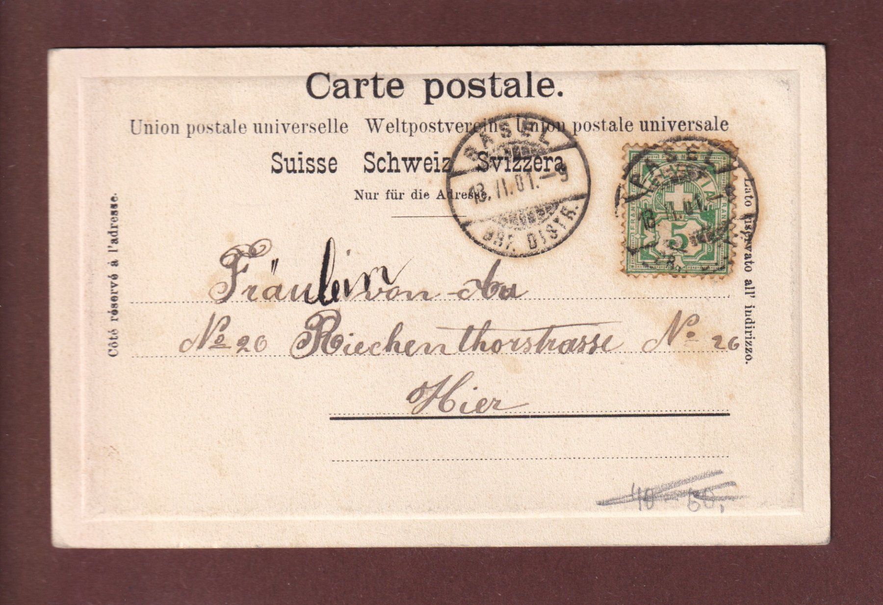 Cartoline postali: BASEL - Gewerbe Ausstellung 1901 – Usato da Pully venduto da nicecards 1