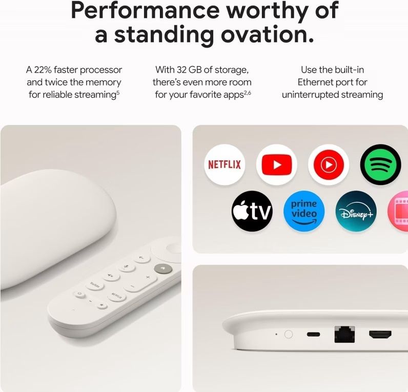 Google Lettore multimediale & Streamer: Google TV Streamer 4K - Comme neuf OVP ! – Nuovo (secondo la descrizione) da Corsier-sur-Vevey venduto da yannou191285 2