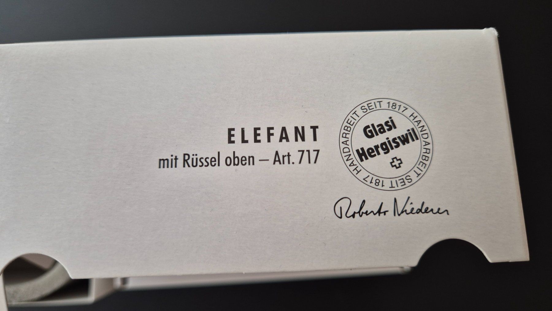 Glasi Hergiswil Tutte le decorazioni: Elefanten aus Glas, 2 Stück – Nuovo e nell'imballaggio originale da Schönenbuch venduto da Rasmo 7