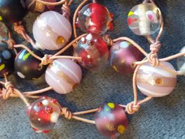 Halskette mit handmade wertvollen Glasperlen Murano