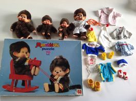 lot vintage monchhichi / kiki / monkiki + Puzzle