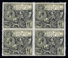 Grossbritannien 1929, 1£ UPU im Viererblock als Replika