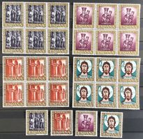 1961 Spanien / Romanische Kunst Satz im 6er Block + Einzel**