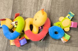 Bunte Babyspielzeuge-Kette für Kinderwagen oder Babyschale