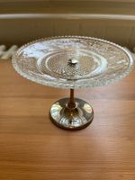 Kleine Vintage Etagere aus Pressglas