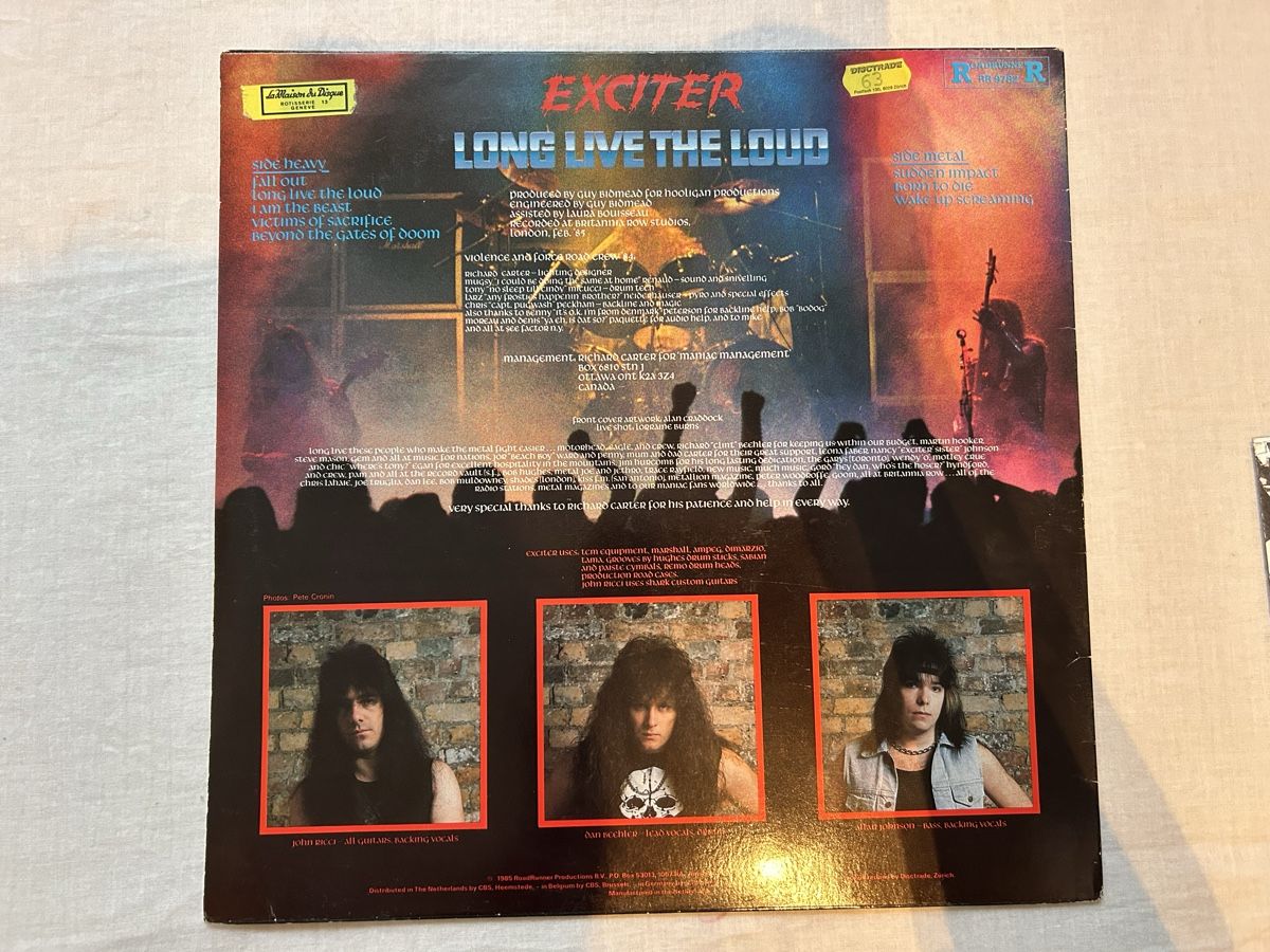 Schallplatten: Exciter / Long Live The Loud  1985 – Gebraucht aus Genève von NipponiaNippon 2