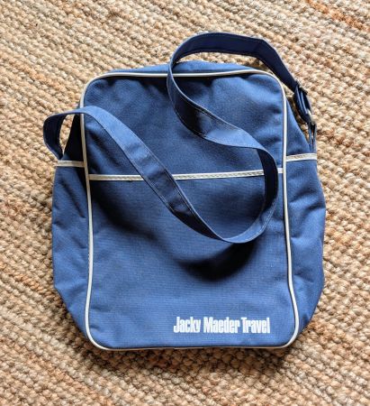 Tasche Jacky Maeder Travel blau Canvas Schultertasche