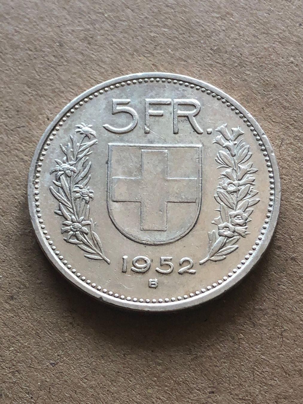 Tutti le monete: 5 Fr. 1952 – Usato da Schötz venduto da Odpa