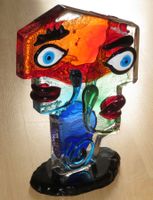 nach Picasso: Murano Glas-Skulptur H=40cm, signiert, um 1980