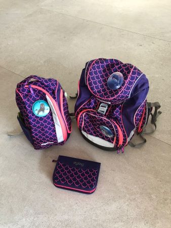 Ergobag Schulrucksack Set Perlentaucher, gebraucht.