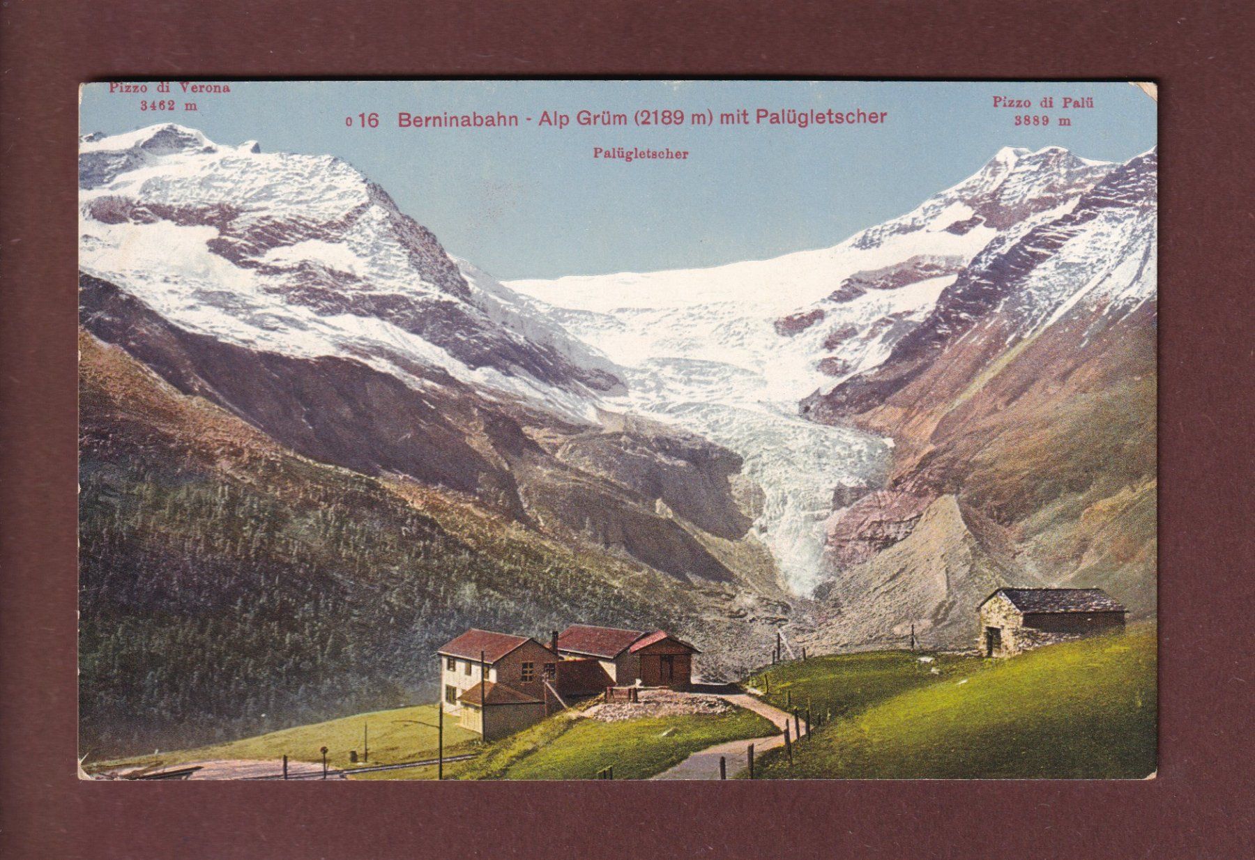 Cartoline postali: Berninabahn - ALP GRÜM - Palügletscher – Usato da Pully venduto da nicecards