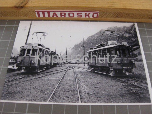 Ansichtskarten: Echtfoto: Triebwagen der Sernftalbahn, ca 1968, Sernftalbahn – Gebraucht aus Malters von Marosko