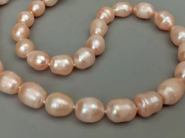 Catenine: Rosa Lua Perlen Kette Echt 1.2 cm Collier Perle Halskette – Nuovo (secondo la descrizione) da Prilly venduto da ilyria73 5