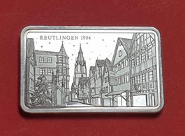 1 Unze Feinsilber Barren Reutlingen „999 Silber“