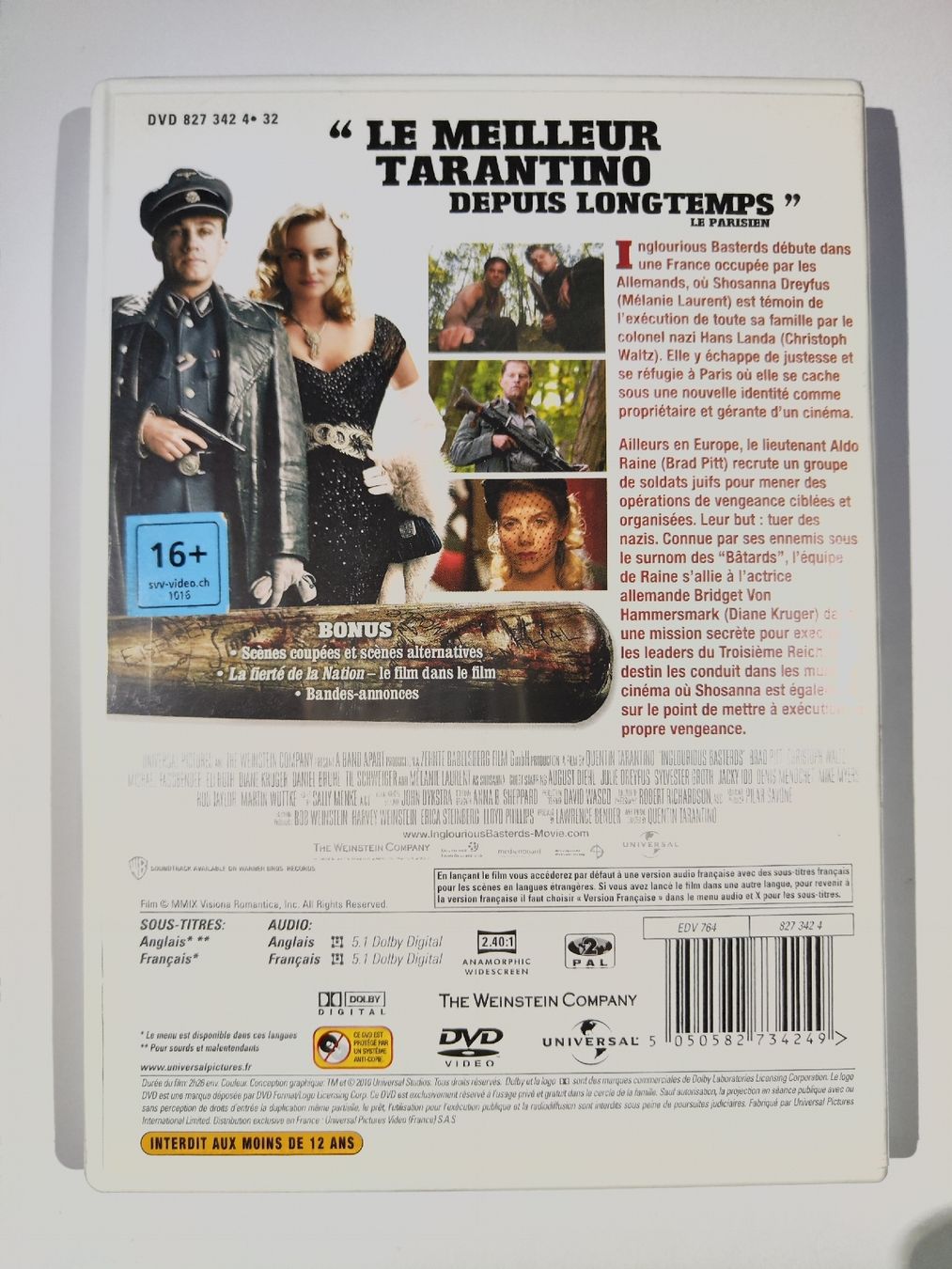 Tutti i DVDs: DVD - Inglorious Basterds – Usato da Commugny venduto da Teksen 1