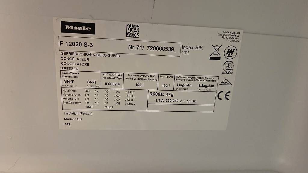 Congelatori: Miele Gefrierschrank 103l – Usato da Wabern venduto da StefanX 2